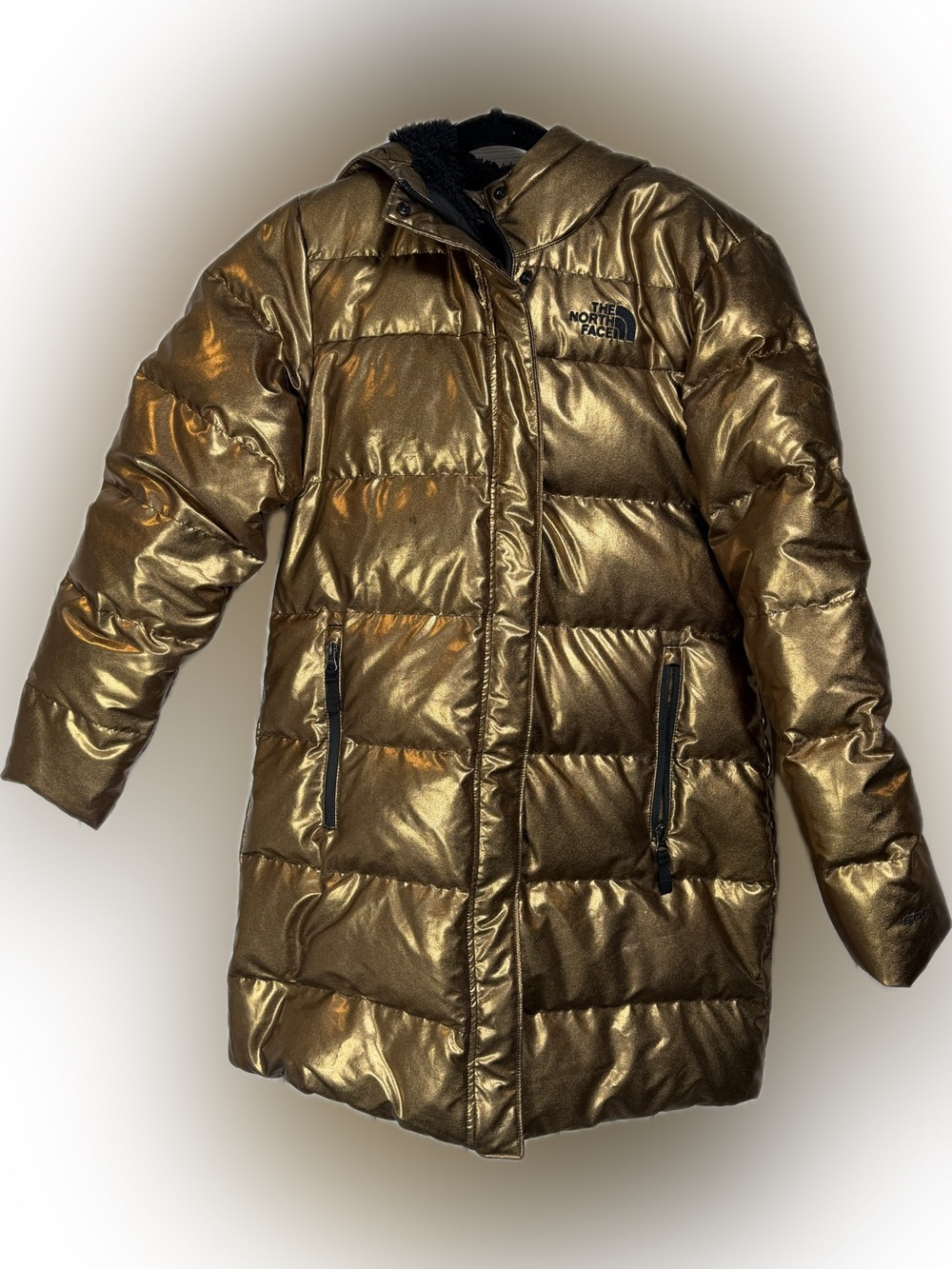 The North Face Girls North Down Long Parka, Gold XL 14/16